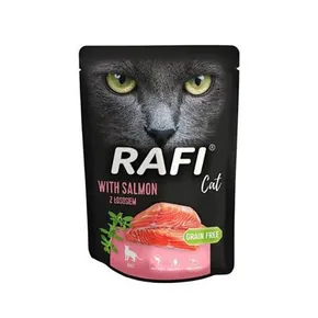 RAFI Alleinfuttermittel mit Lachs für Katzen, getreidefrei, Beutel 300 g