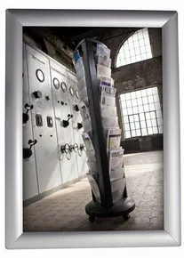 Plakatrahmen, Wand, A4, Aluminiumrahmen, silber, ALBA