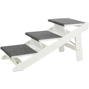 Rampe / Stufen, klappbar 44 x 46 x 106 cm, Holz, weiß