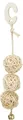 Rattankugeln mit Glocke 3 Stück, hängend, 24 cm