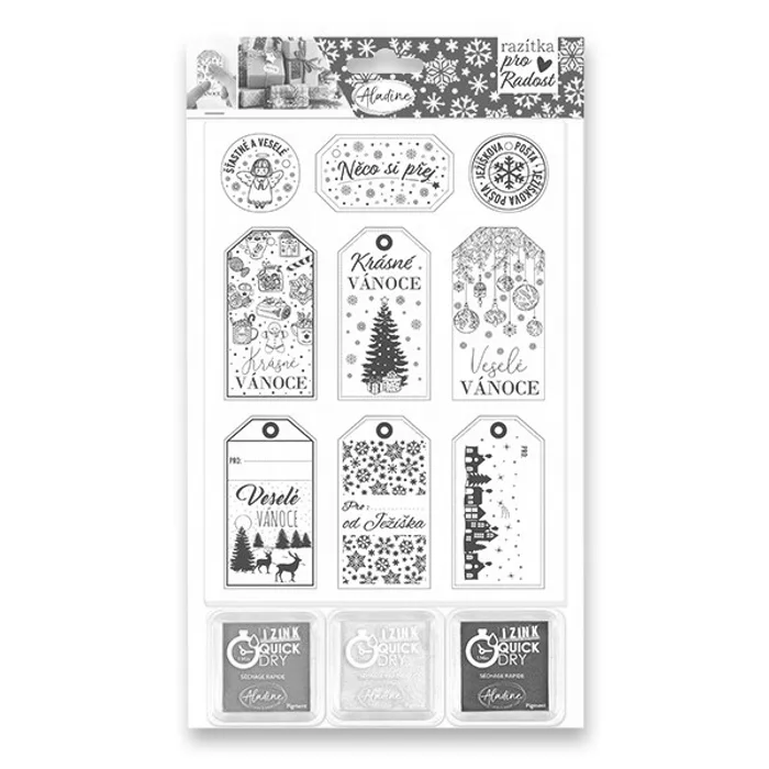 Hauptbild des Produkts Razítka Aladine Stamp With Love Vánoční visačky, 9 ks