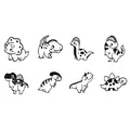 Weiteres Produktbild Stempel Aladine Stampo Bambino Dinosaurier, 8 Stk