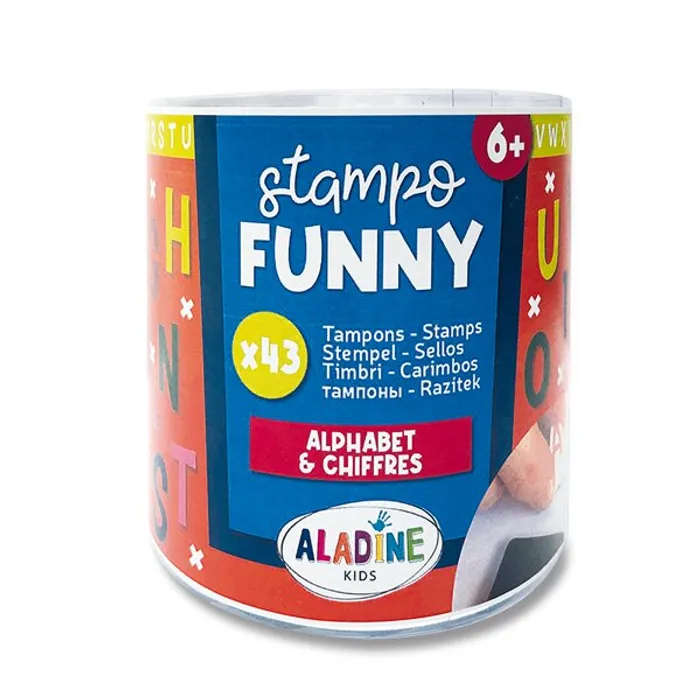 Hauptbild des Produkts Razítka Aladine Stampo Funny Abeceda a číslice, 43 ks