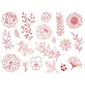 Stempel Aladine Stampo Textilblumen und Kränze, 19 Stk