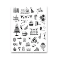 Stampo Scrap Geburtstagsstempel, 33 Stk