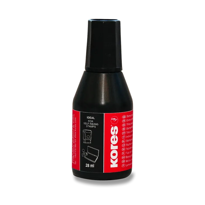 Hauptbild des Produkts Razítkovací barva Kores - 28 ml černá