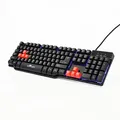 Red Fighter K1, Tastatur US, Game, unterbeleuchtet typ verkabelt (USB), schwarz, 3 farbige Hintergrundbeleuchtung