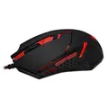 Redragon Maus CENTROPHORUS, 3200 DPI, optisch, 6 Tasten, 1 Scrollrad, kabelgebunden USB, schwarz-rot