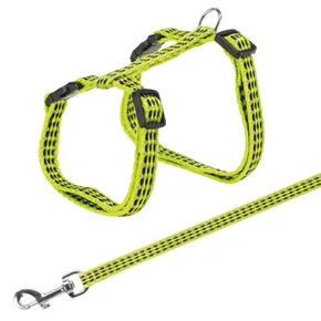 Reflektierendes Geschirr mit Katzenleine, 22–42 cm/10 mm, 1,2 m