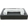 Weiteres Produktbild REMO Vital Quadratbett mit Kante, Kunstleder, schwarz 90 x 70 cm