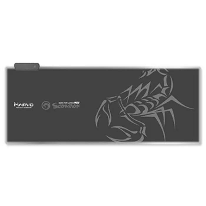 Hauptbild des Produkts RGB Podložka pod myš, MG10, herní, černá, 800 x 305 mm, 3 mm, Marvo, RGB podsvícení