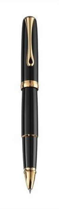 Hauptbild des Produkts Roller "Excellence", lakované černo-zlaté tělo, 0,5mm, v dárkové krabičce, modré, DIPLOMAT