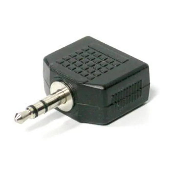 Hauptbild des Produkts Rozdvojka, Audio, Jack (3,5mm) 2x F-Jack (3,5mm) M, 0, stereo, černá