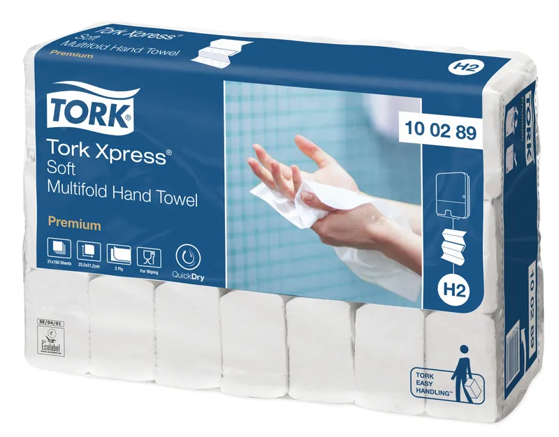 Hauptbild des Produkts Ručník papírový skládaný Interfold TORK 100289 PREMIUM Soft bílá H2 [3 150 ks]