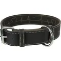 Weiteres Produktbild Rustikales Heartbeat-Halsband aus Leder – schwarz L-XL: 55–65 cm/40 mm