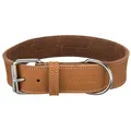 Weiteres Produktbild Heartbeat rustikales Lederhalsband – braun L: 47–55 cm/40 mm
