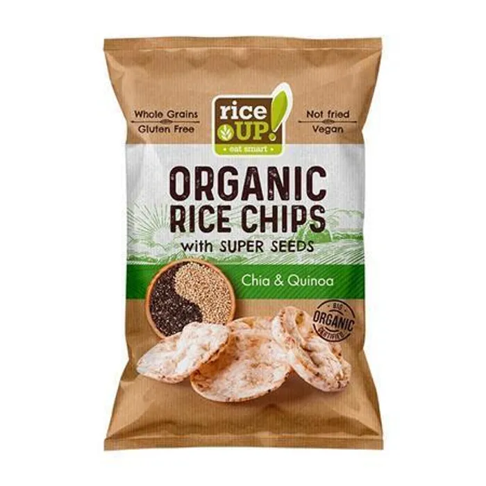 Hauptbild des Produkts Rýžové chipsy "Bio", chia semínka a quinoa, 25 g, RICE UP