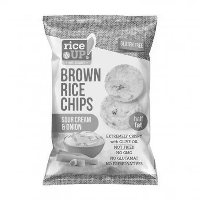 Hauptbild des Produkts Rýžové chipsy, smetana s cibulí, 60 g, RICE UP