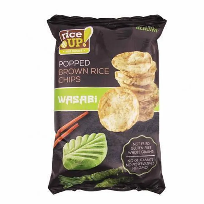 Hauptbild des Produkts Rýžové chipsy, wasabi, 60 g, RICE UP
