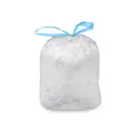 Mülleimerbeutel (HDPE) mit Zugband weiß 45 x 50 cm 18L `S` [20 St.]