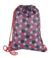 Schuhtasche/ Turnbeutel "Lady Bug", grau-rot, PULSE