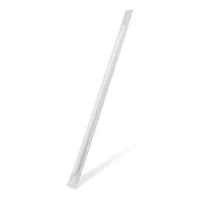 Papiertrinkhalm JUMBO weiß 25 cm, Durchmesser 8 mm einzeln gehüllt [100 Stück]