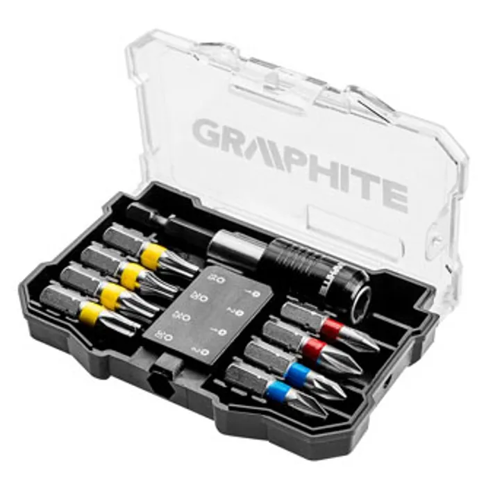 Hauptbild des Produkts Sada bitů, 56H614, 10 bitů + magnetický nástavec 1/4", barevné rozlišení bitů, Graph