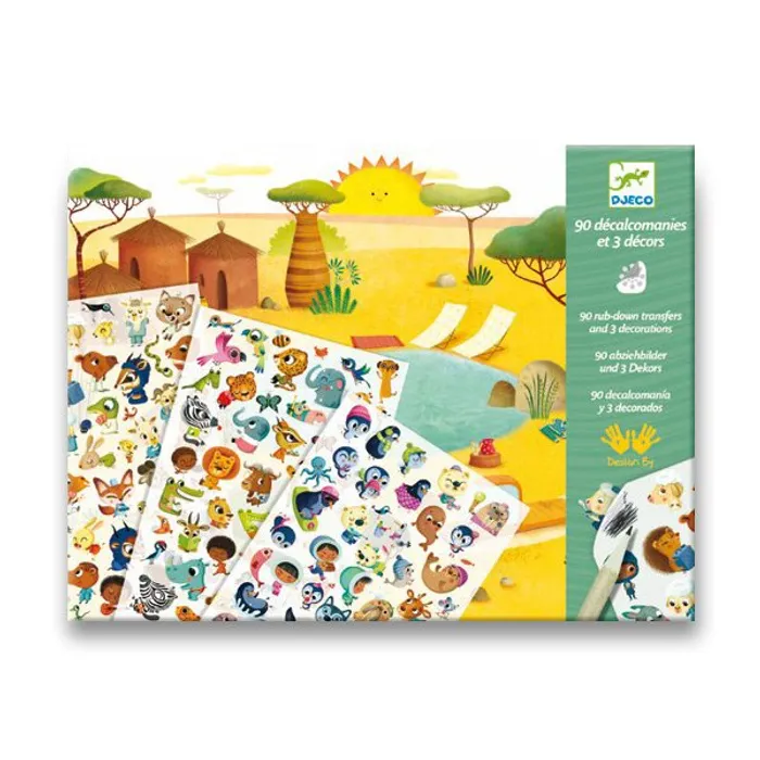 Hauptbild des Produkts Sada Djeco s protlačovacími obrázky - Savana
