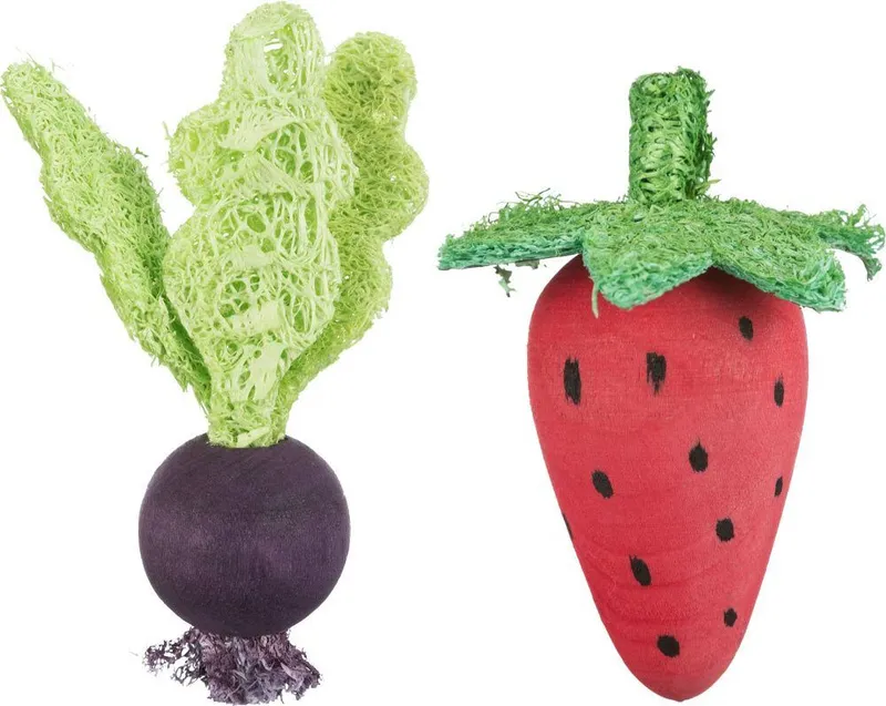 Hauptbild des Produkts Sada dřevěných hraček - řepa, jahoda, dřevo/lufa, 6/9cm