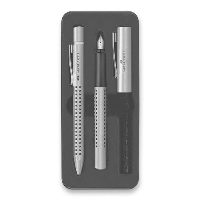 Hauptbild des Produkts Sada Faber-Castell Grip Edition 2010 plnicí pero a kuličková tužka, výběr barev perleťová
