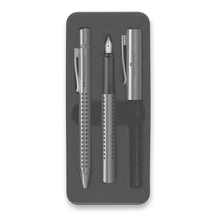 Hauptbild des Produkts Sada Faber-Castell Grip Edition 2010 plnicí pero a kuličková tužka, výběr barev fialová