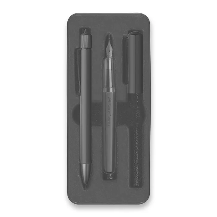 Hauptbild des Produkts Sada Faber-Castell Hexo Black plnicí pero a kuličková tužka