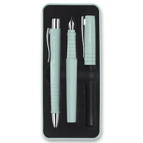 Faber-Castell Poly Ball Füllhalter und Kugelschreiber Set, caribic blue
