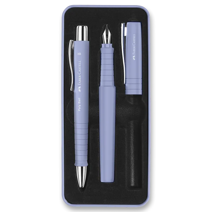 Hauptbild des Produkts Sada Faber-Castell Poly Ball plnicí pero a kuličkové pero, pale iris