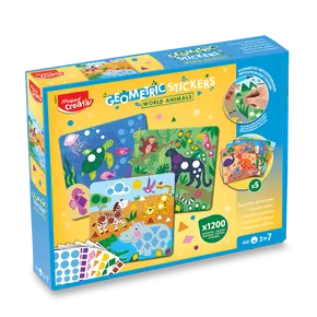 Maped Kreatives Set geometrischer Aufkleber – Tieraufkleber