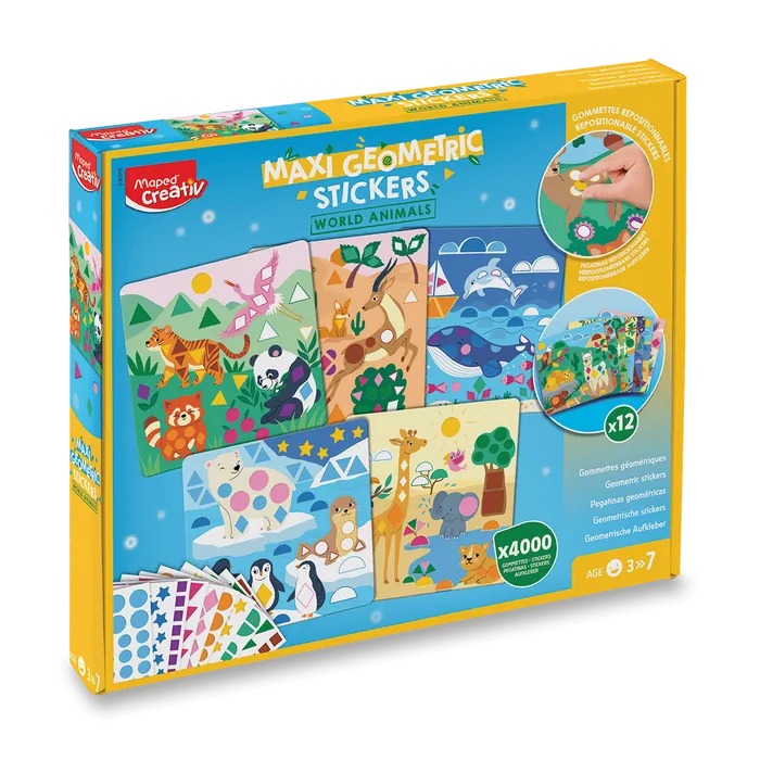 Hauptbild des Produkts Sada Maped Creativ Maxi Geometric Stickers - Samolepky zvířátka