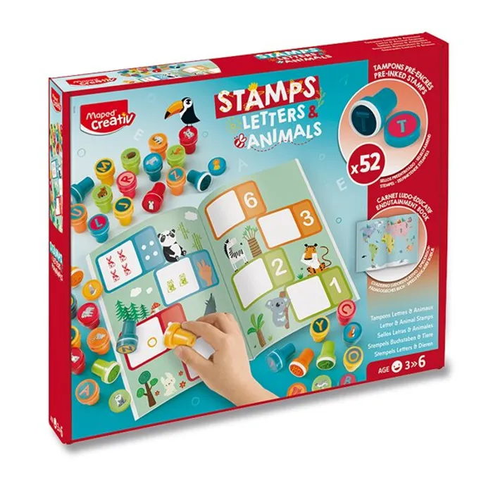 Hauptbild des Produkts Sada Maped creativ Stamps Alphabet & Animals 26 + 26 ks razítek