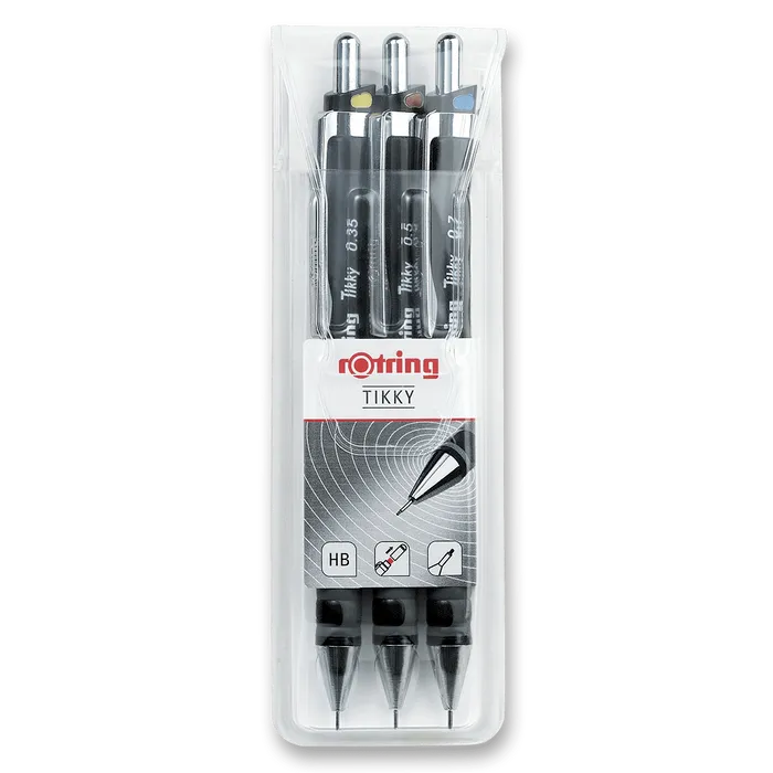 Hauptbild des Produkts Sada mikrotužek Rotring Tikky Black hrot 0,35, 0,5 a 0,7 mm