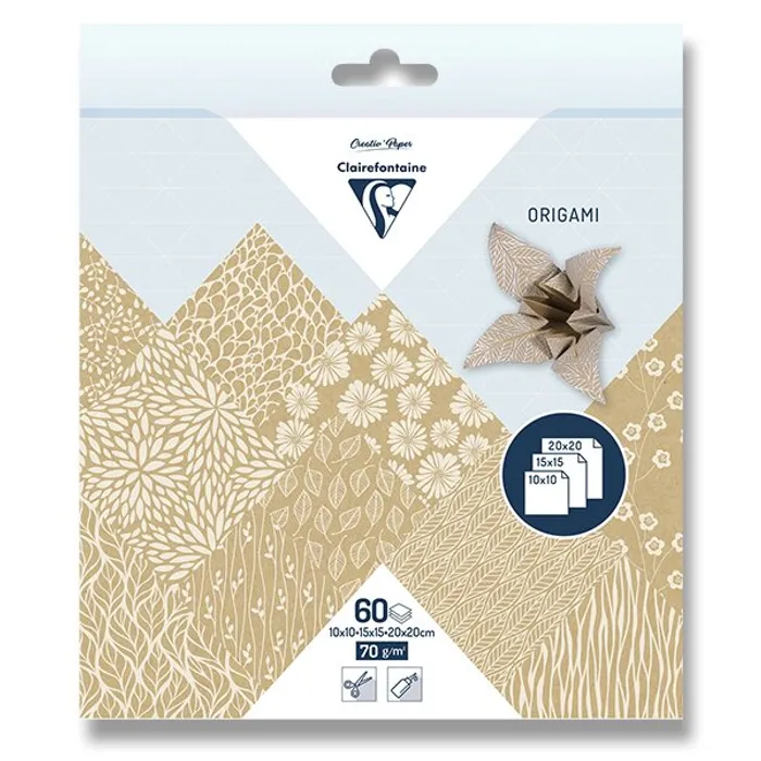 Hauptbild des Produkts Sada papírů Clairefontaine Origami Flowers kraft