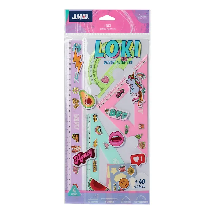 Hauptbild des Produkts Sada pravítek LOKI 4 ks + Nálepky