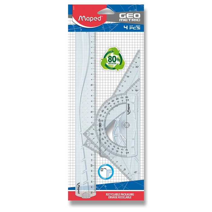 Hauptbild des Produkts Sada pravítek Maped Geometric Maxi, 4dílná sada, blistr