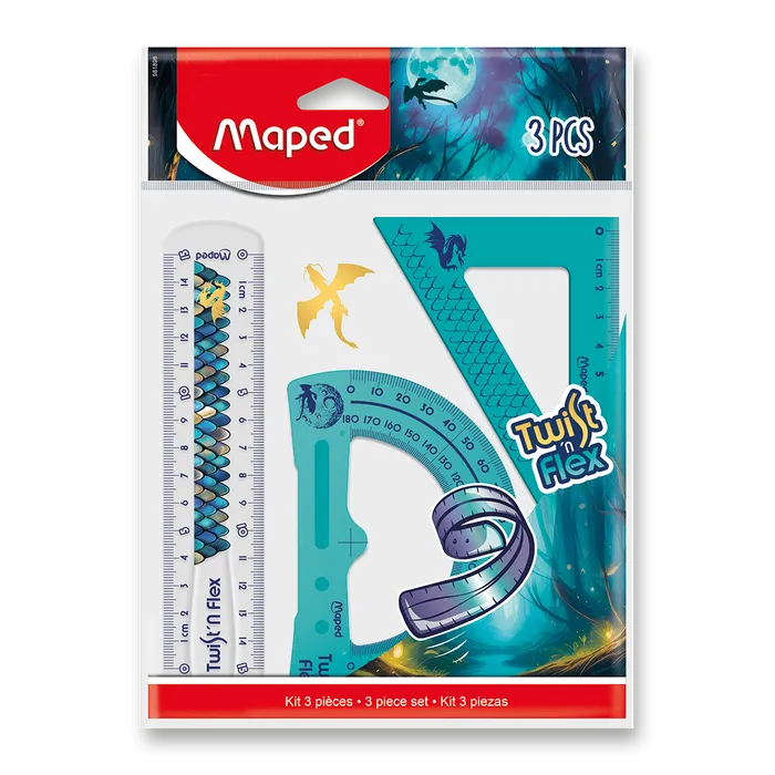 Hauptbild des Produkts Sada rýsovacích potřeb Maped Twist´n Flex Dragon - 3 ks