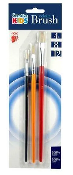Hauptbild des Produkts Sada štětců, 3ks, č. 4-8-12, dřevěné, ICO "Creative Kids"
