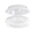 Salatschale (PP) mit Dipfach im Domdeckel klar 1600ml [25 St.]