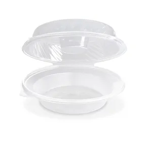 Salatschale (PP) mit Dipfach im Domdeckel klar 1600ml [25 St.]