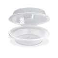 Salatschale (PP) mit Dipfach im Domdeckel klar 1600ml [25 St.]