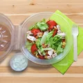 Weiteres Produktbild Salatschale (PP) mit Dipfach im Domdeckel klar 1600ml [25 St.]
