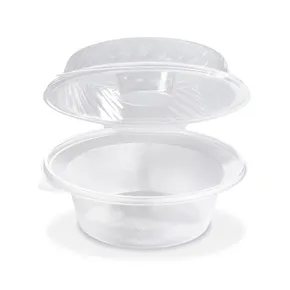 Salatschale (PP) mit Dipfach im Domdeckel klar 2100ml [25 St.]