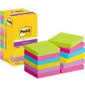 Weiteres Produktbild Selbstklebeblock, 76x76 mm, 100 Blatt, 3M POSTIT „Super Sticky“, gemischte Farben