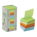Selbstklebender Notizzettel, 76x76 mm, 100 Blätter, recycelt, 3M POST-IT, Pastellfarben